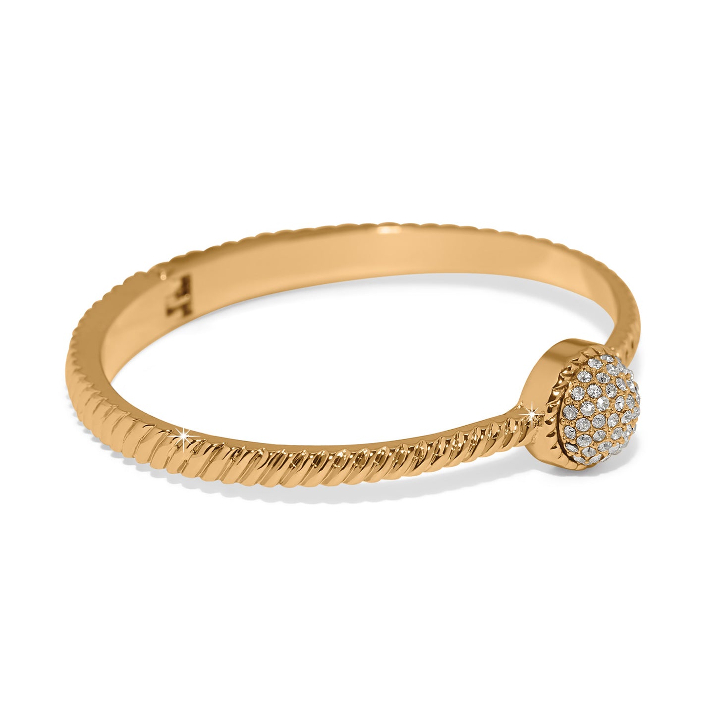 Illumina Celeste Dome Gold Hinged Bangle