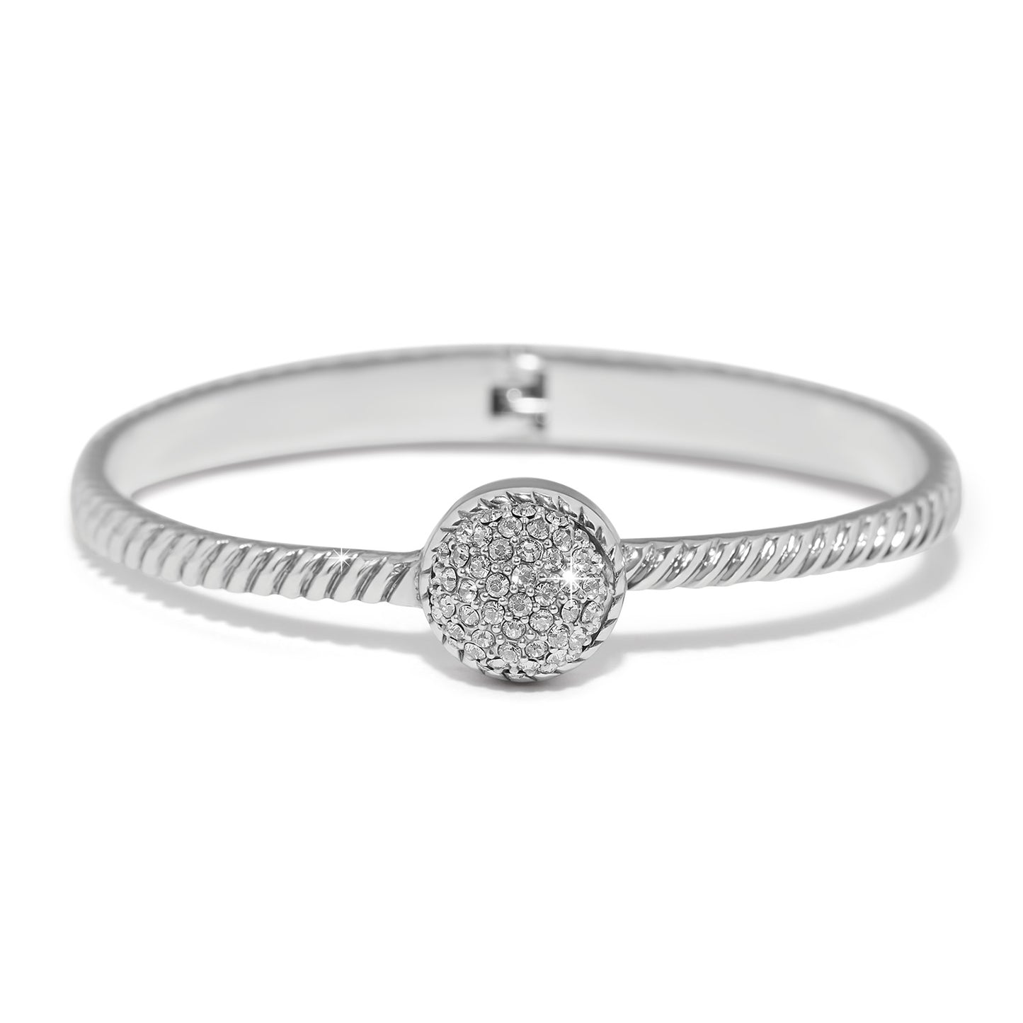 Illumina Celeste Dome Silver Hinged Bangle