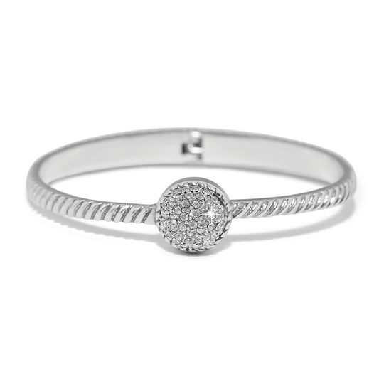 Illumina Celeste Dome Silver Hinged Bangle