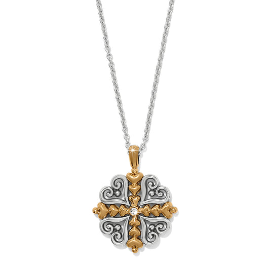 Alcazar Heart 2 Tone Necklace