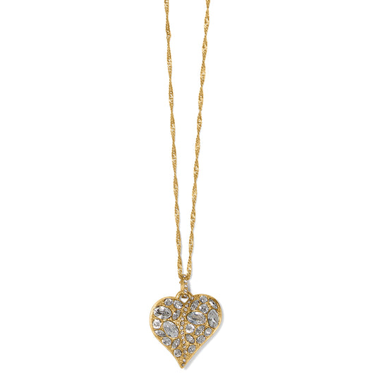 Trust Your Journey Heart Gold Necklace