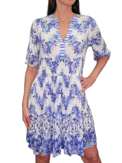 Tiered Dress with Placket