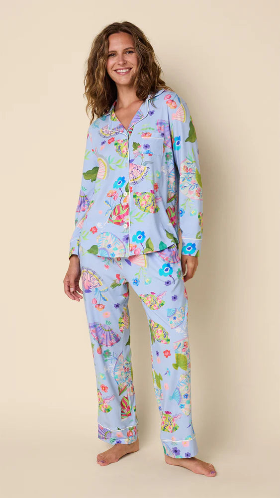 Shanghai Fans Pima Knit Long Sleeve Pajamas