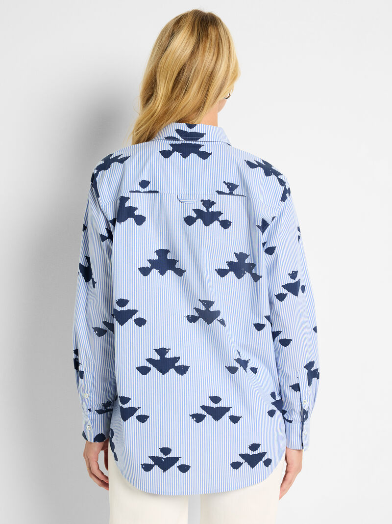 Stamped Stripe Woven Top