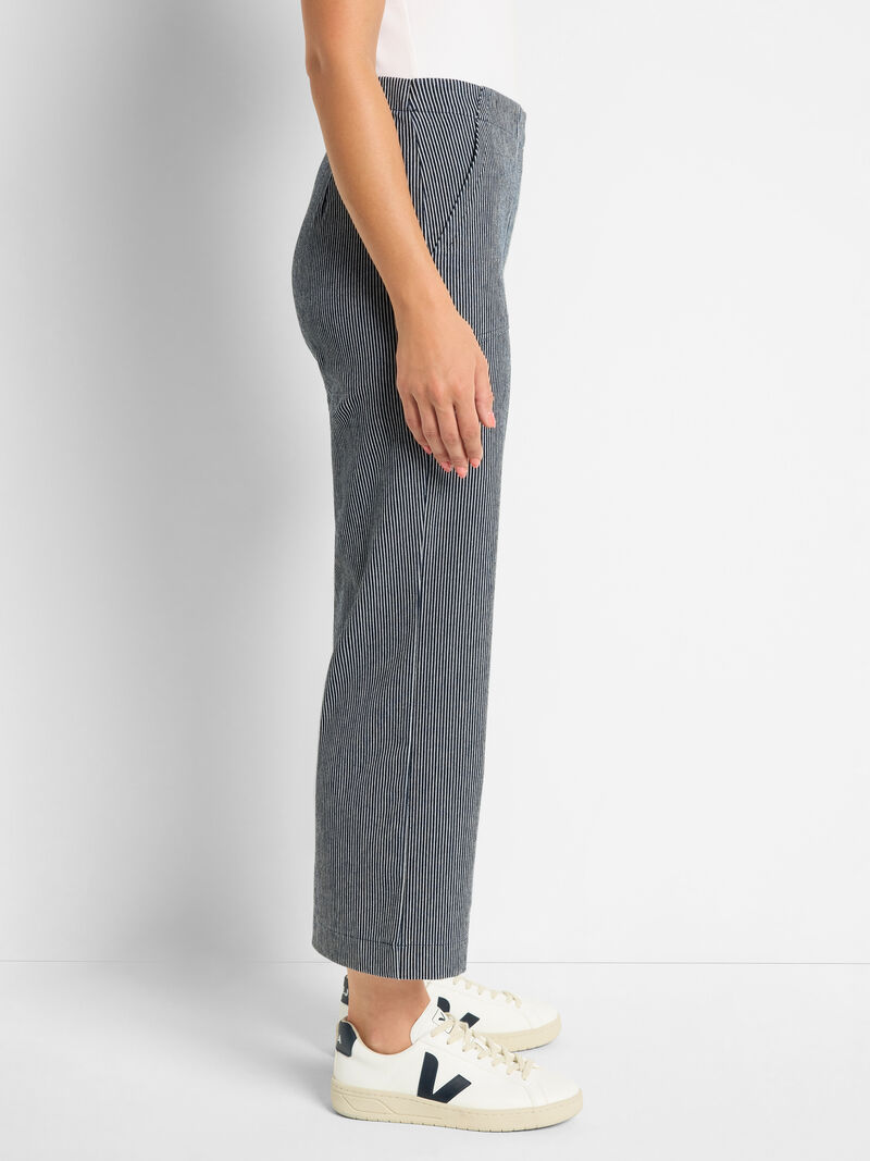 Stripe Wide-Leg Jeans