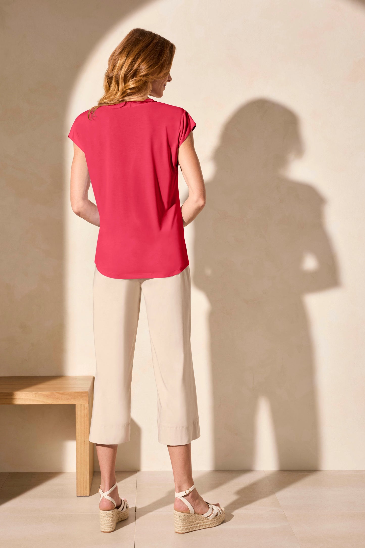 Cap Sleeve V-Neck Top