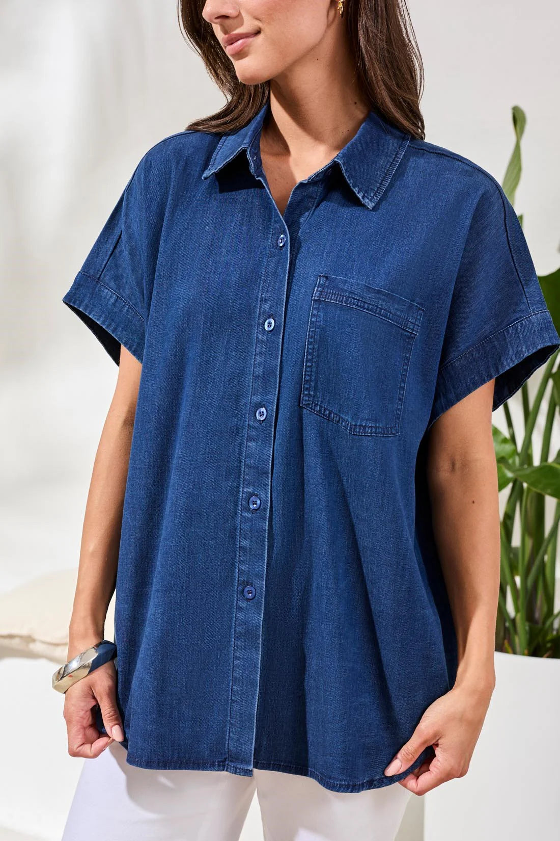 Denim Short Sleeve Shirt