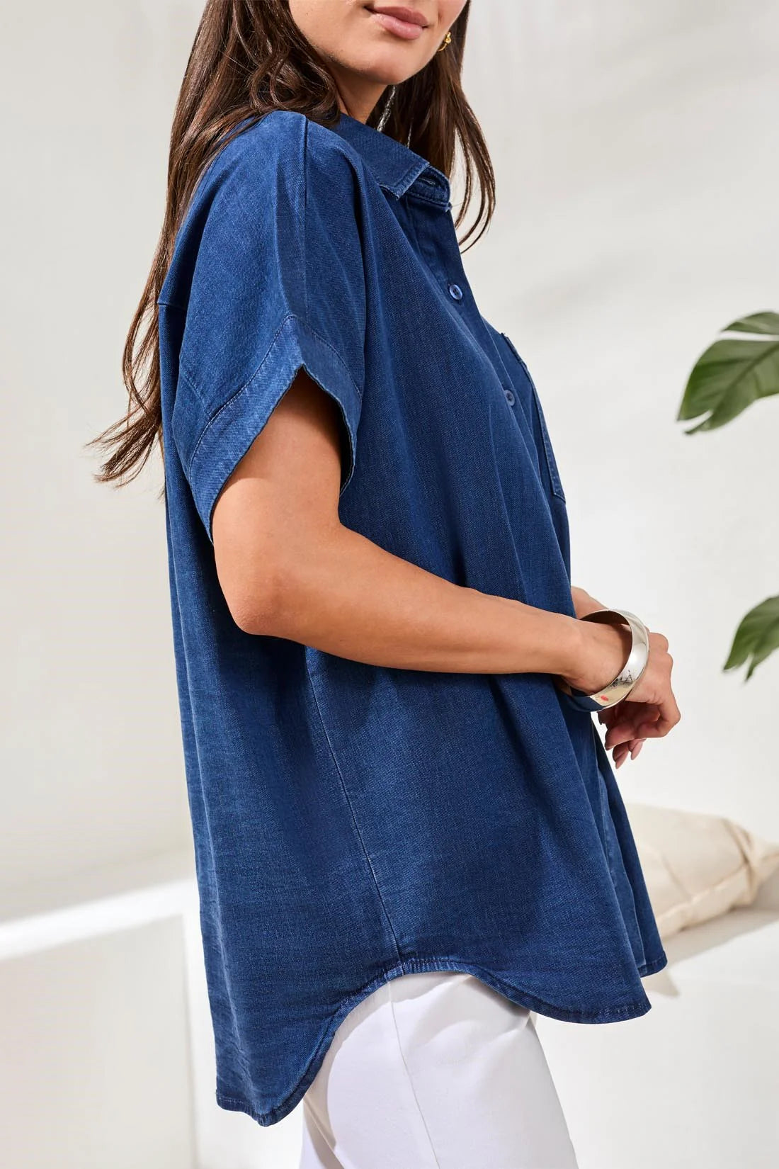 Denim Short Sleeve Shirt