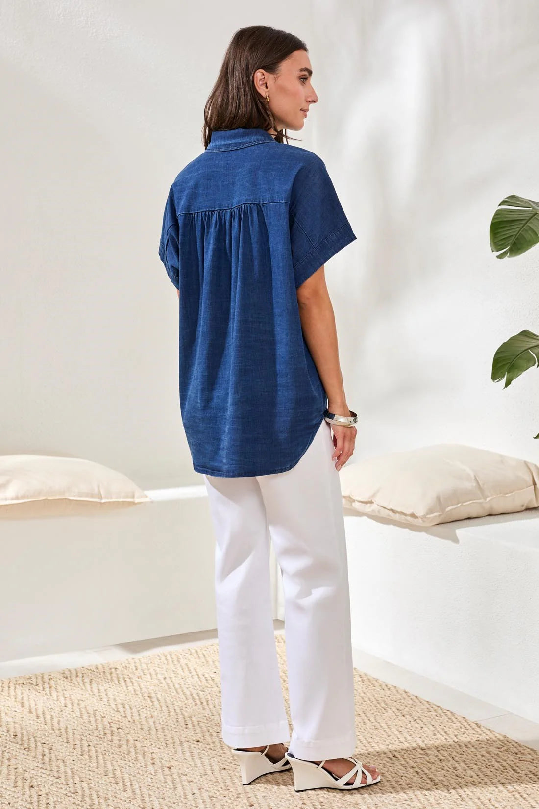 Denim Short Sleeve Shirt