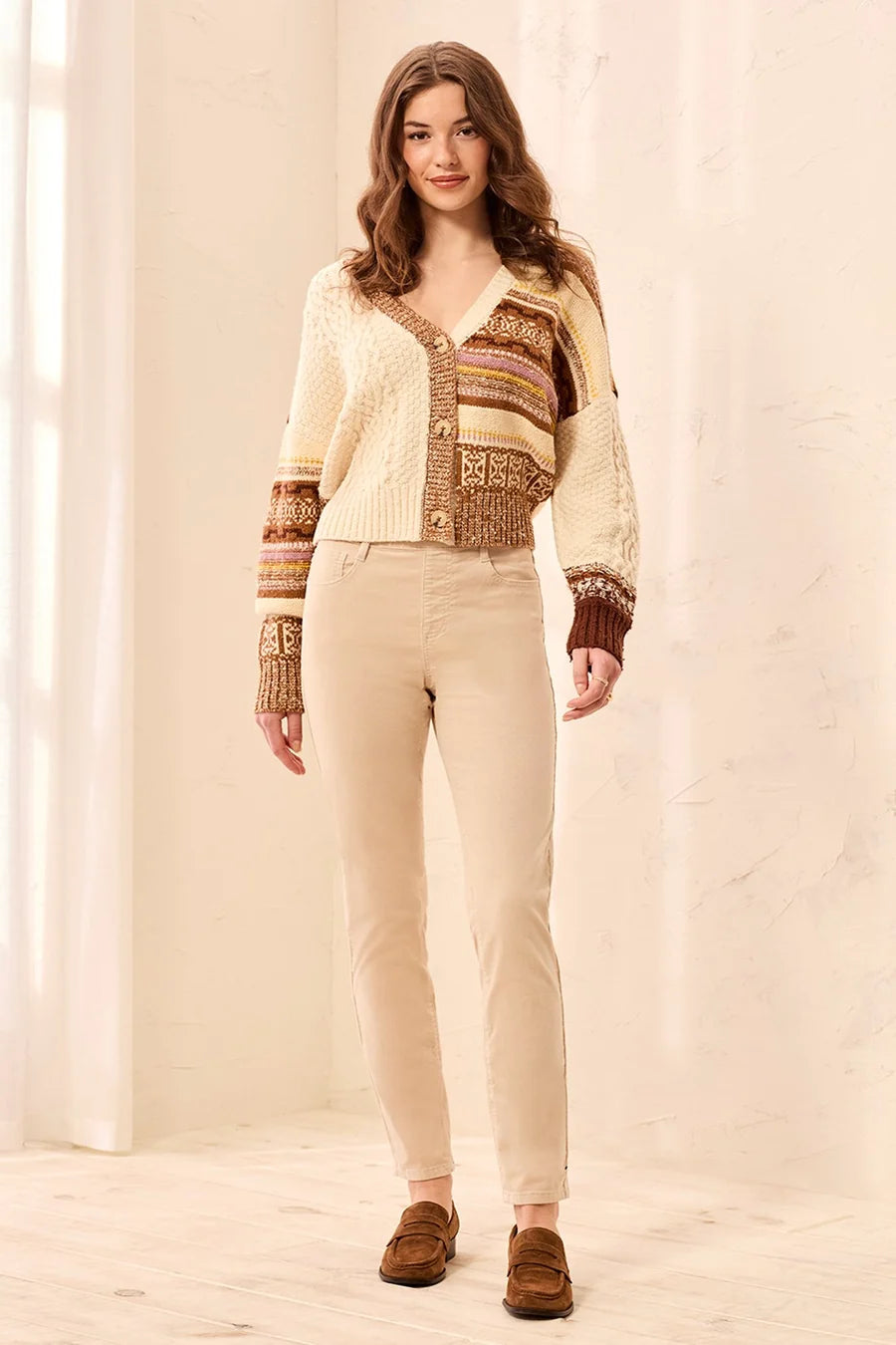 Micro Cord Audrey Pull-On Slim Ankle Pants