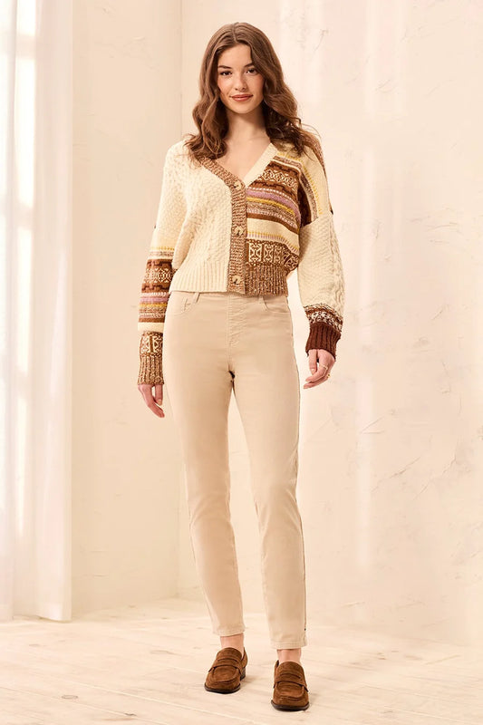 Micro Cord Audrey Pull-On Slim Ankle Pants