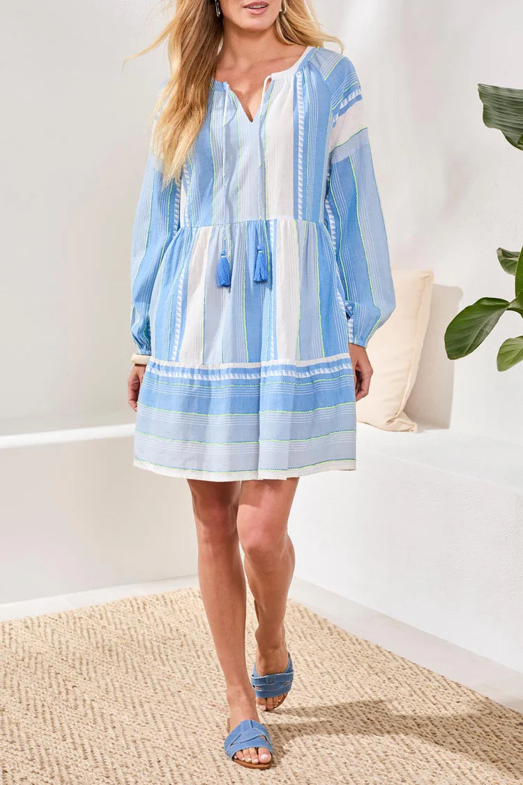 Raglan Sleeve Jacquard Dress