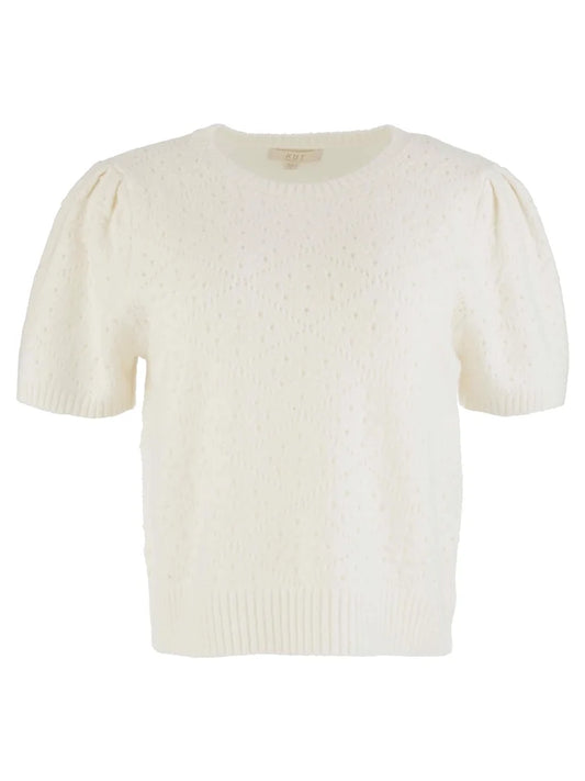 Faith Scoop Neck Short Sleeve Sweater