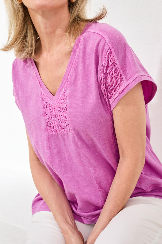 Cap Sleeve V-Neck Top