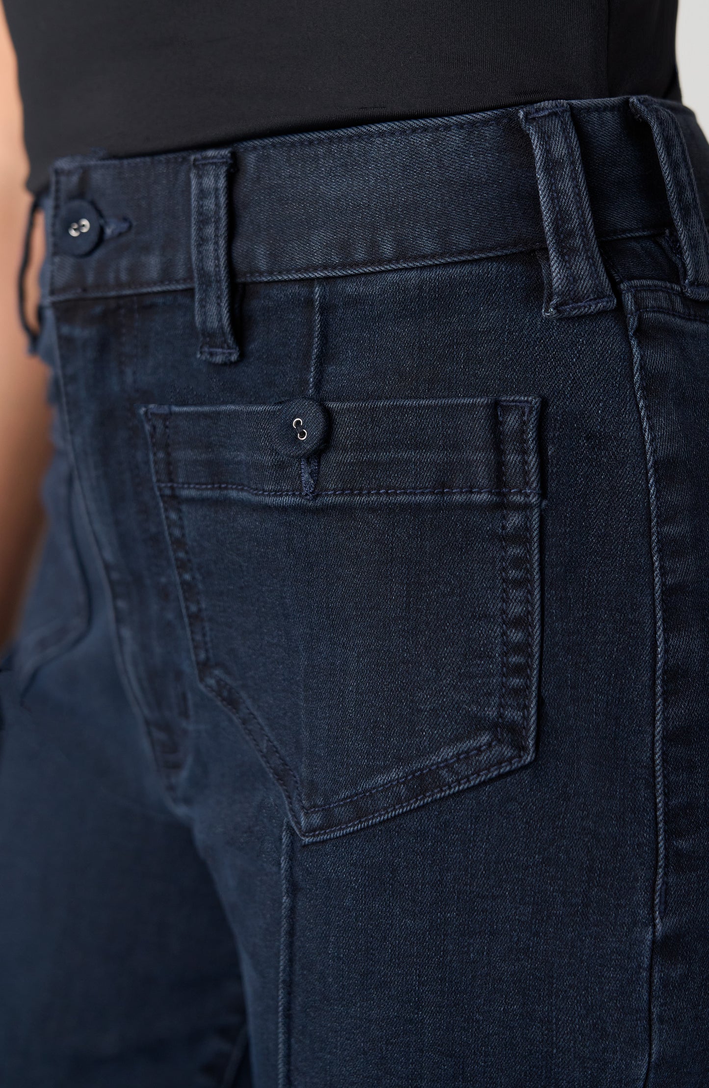 Hannah Hi Rise Flare Jean with Patch Pockets