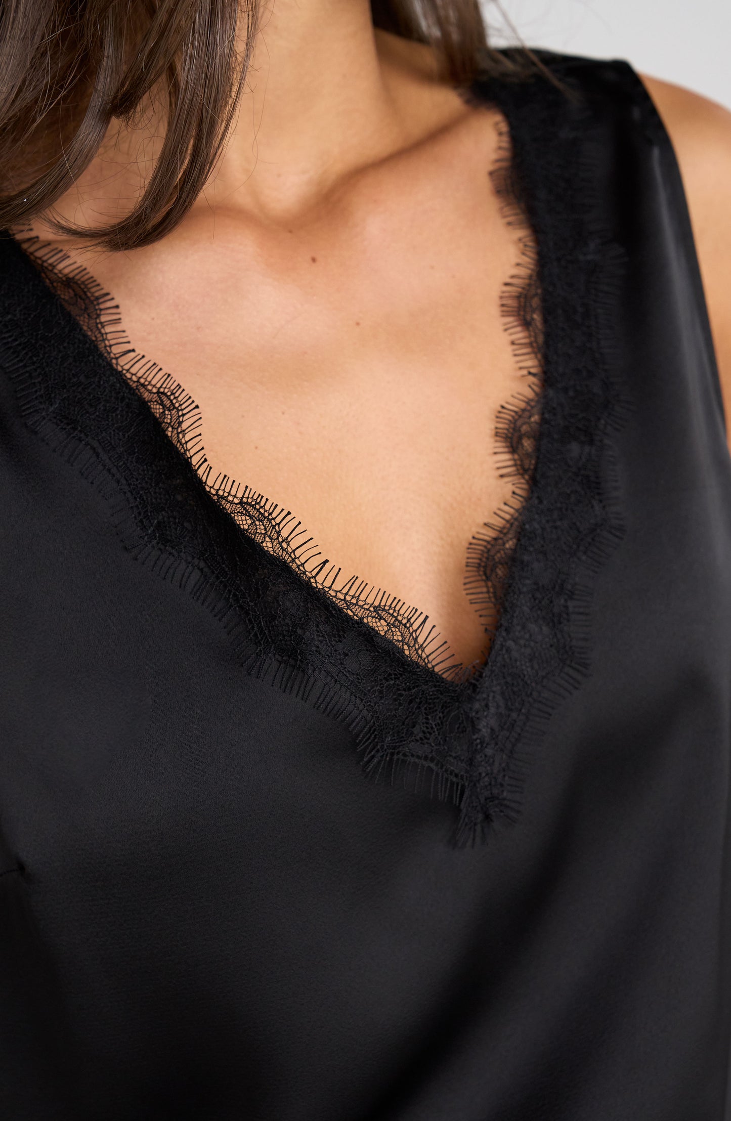 Tank with Lace Trim
