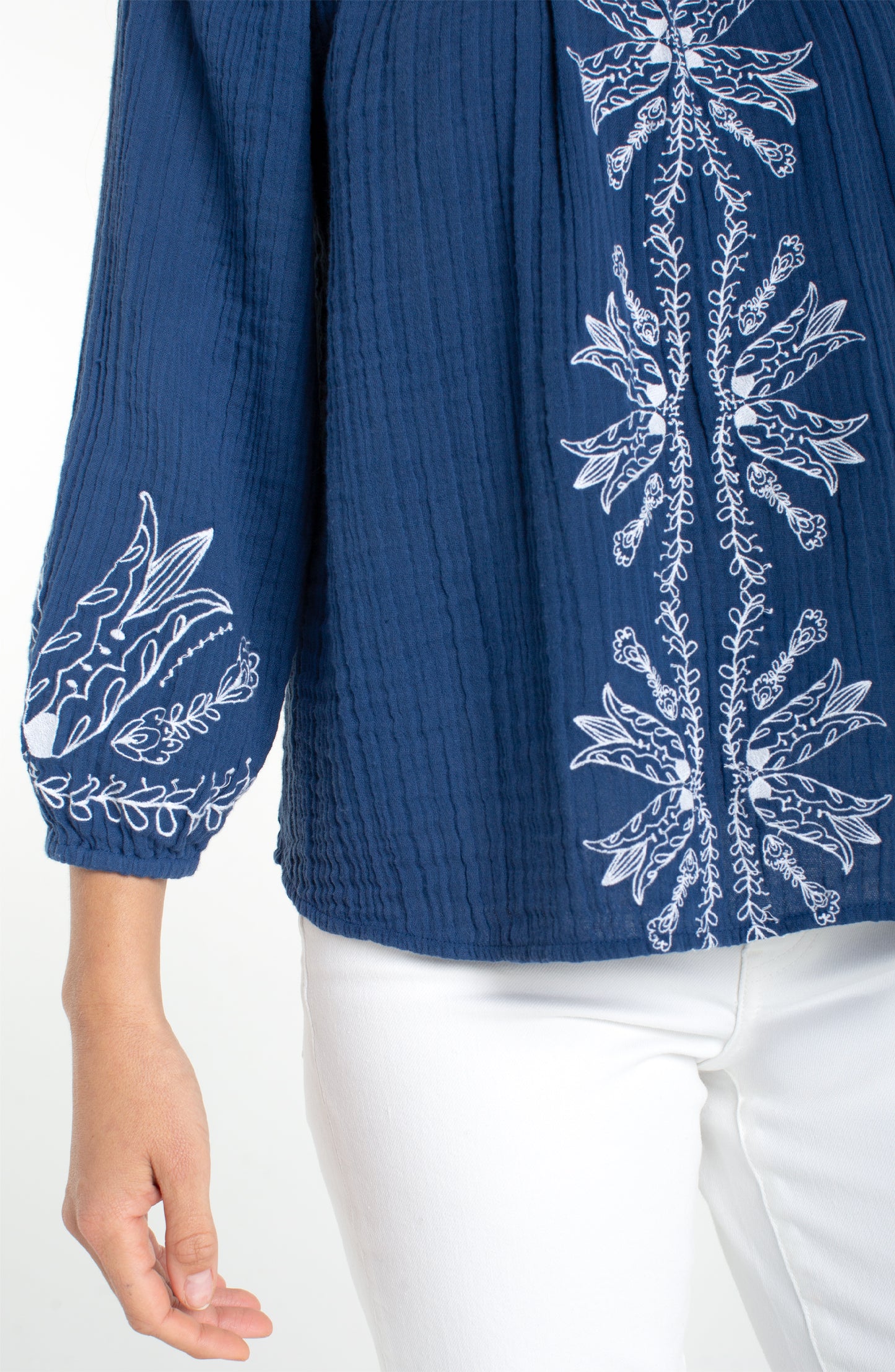 3/4 Sleeve Woven Top