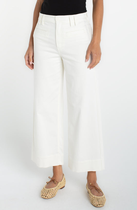 Hi Rise Crop Wide Leg Trouser