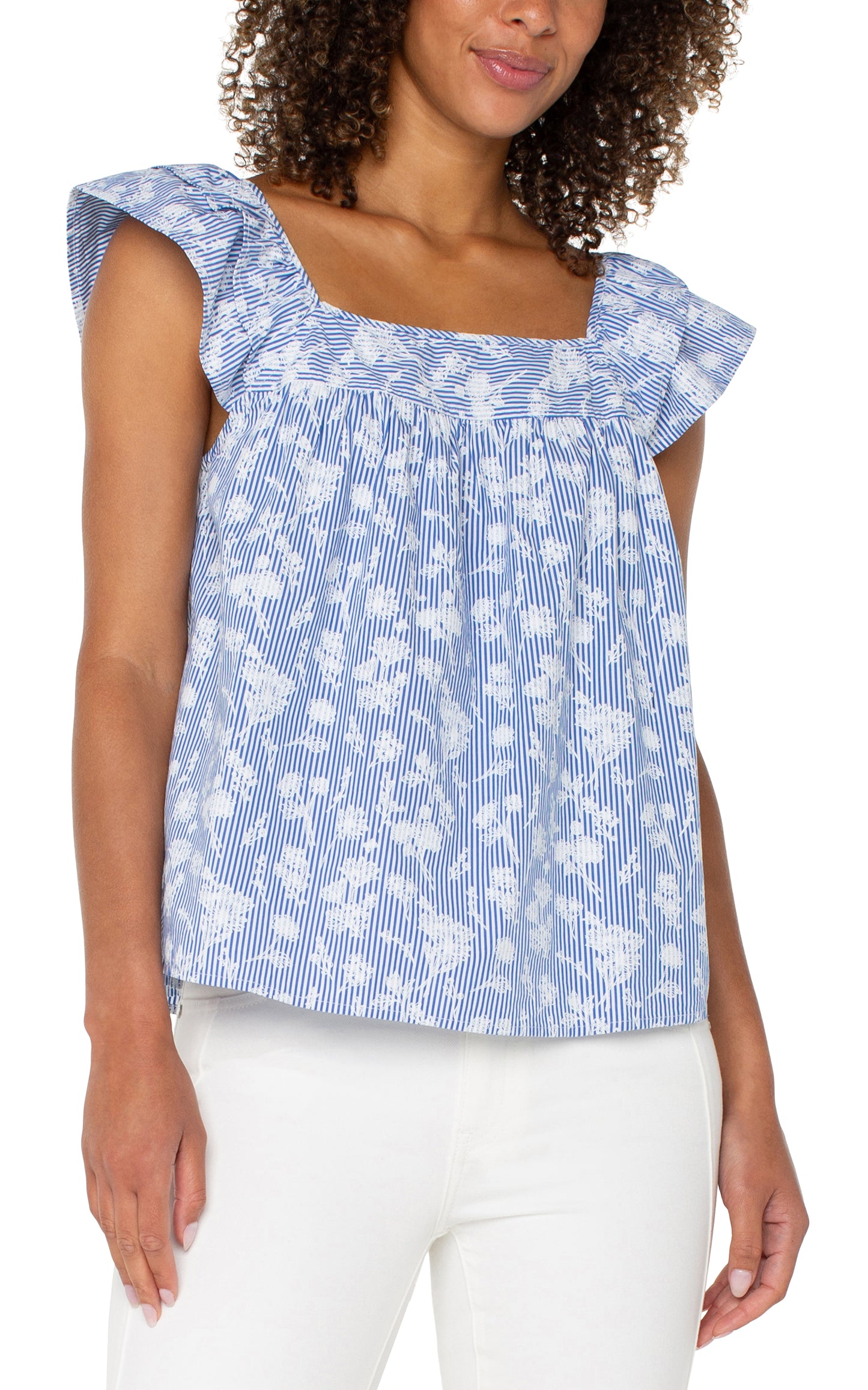Short Sleeve Woven Blouse