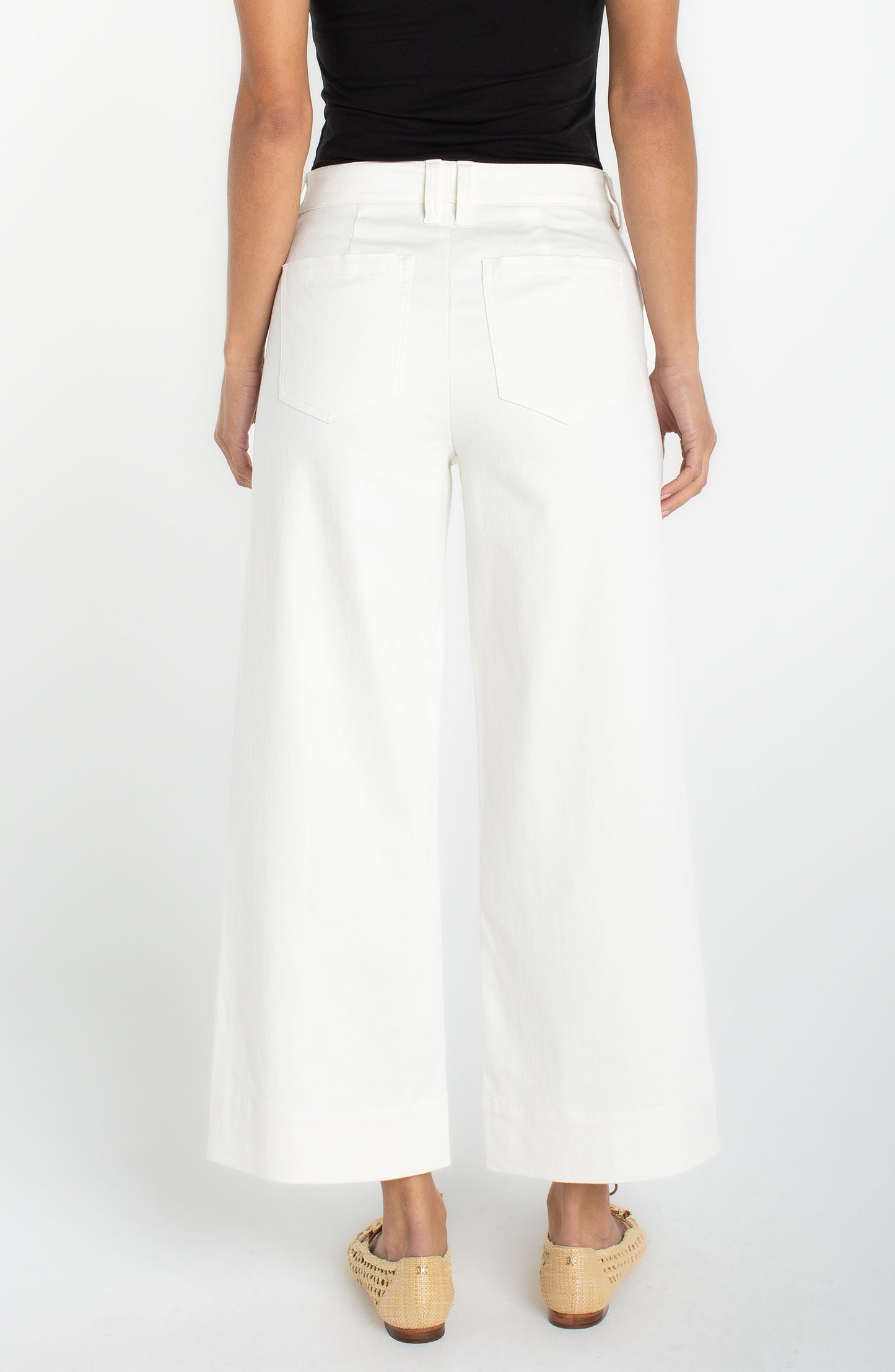 Hi Rise Crop Wide Leg Trouser