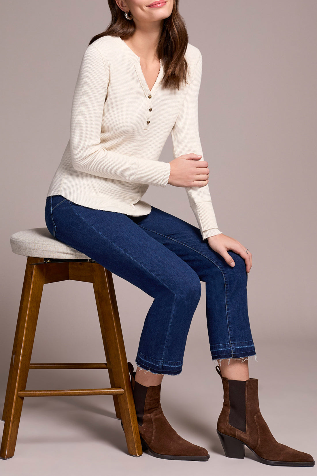 Henley Top With Buttons