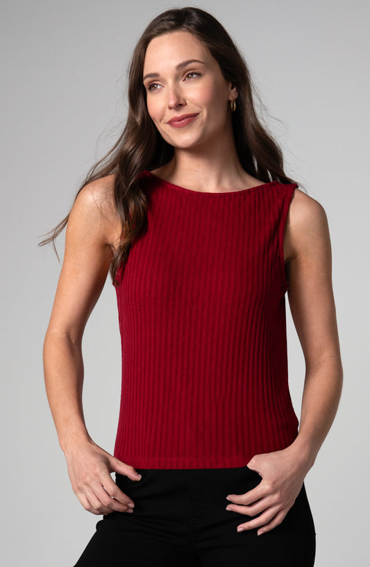 Sleeveless Boat Neck