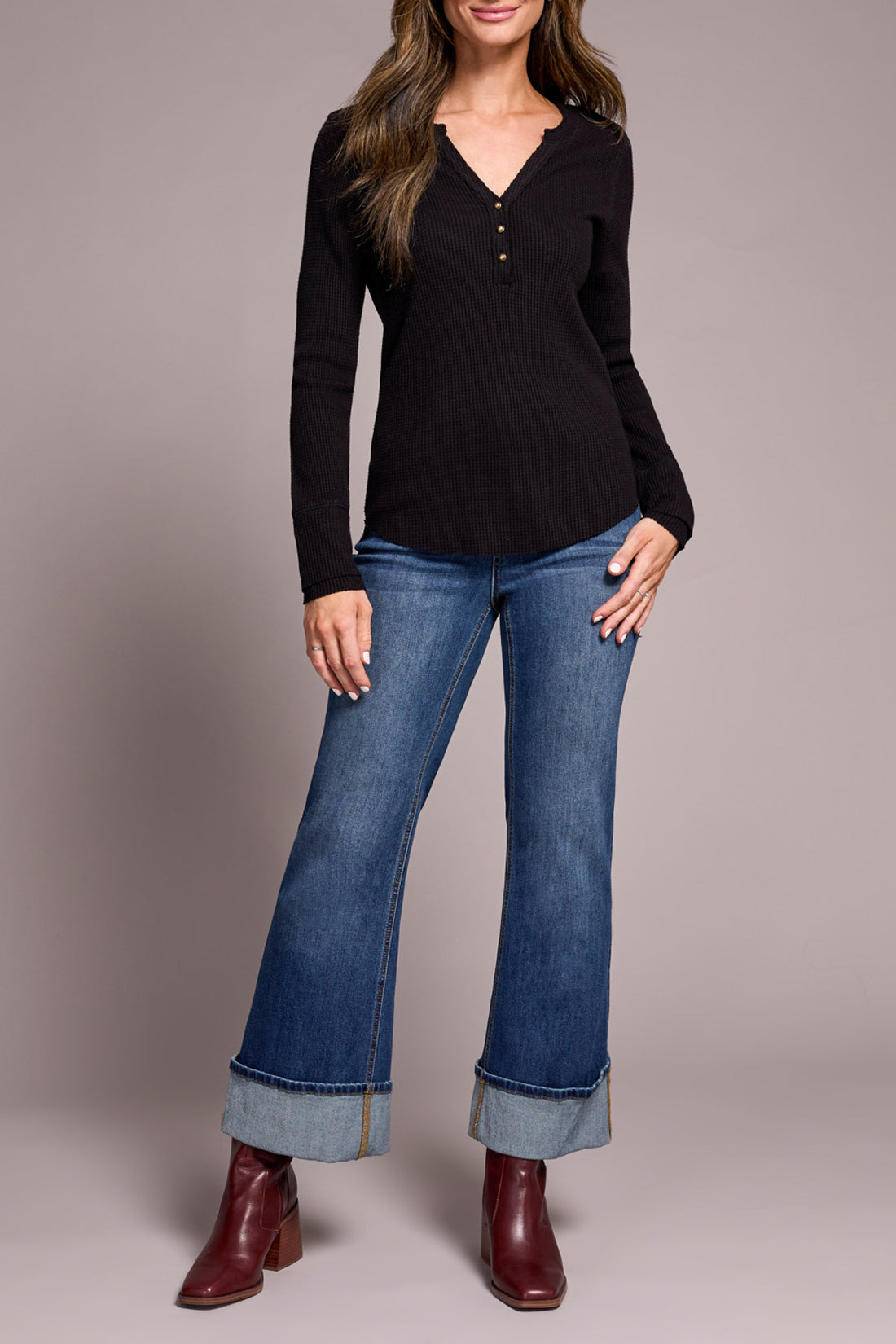 Henley Top With Buttons