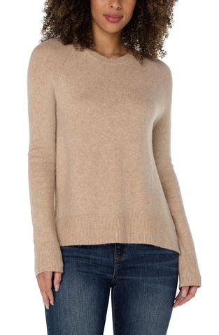 Raglan Sweater with Side Slits