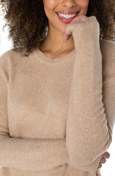 Raglan Sweater with Side Slits