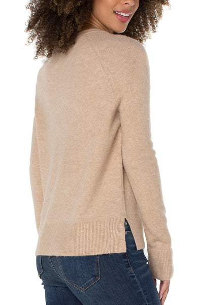 Raglan Sweater with Side Slits