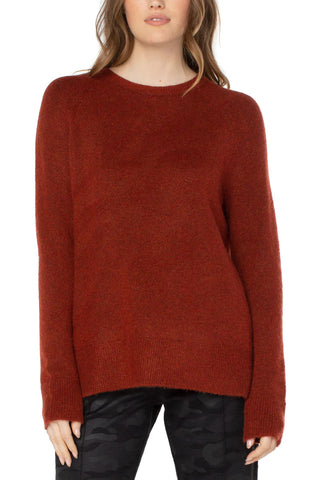 Raglan Sweater with Side Slits