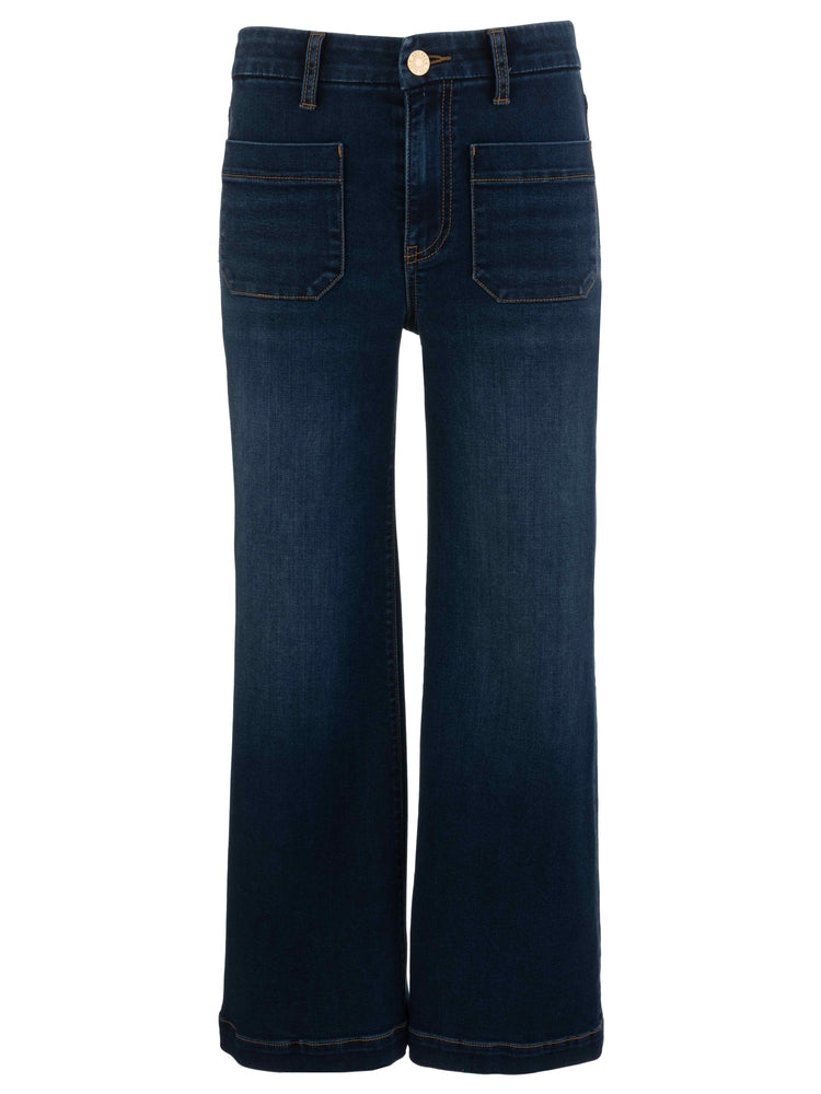 Meg Hi Rise Wide Leg Jeans with Patch Pocket