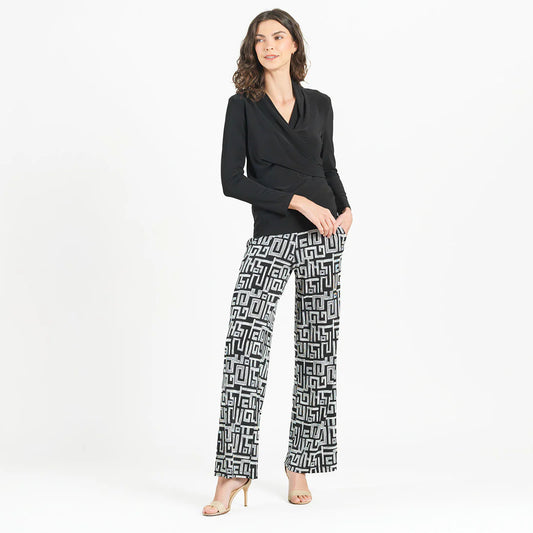 V-Neck Draped Pleat Top
