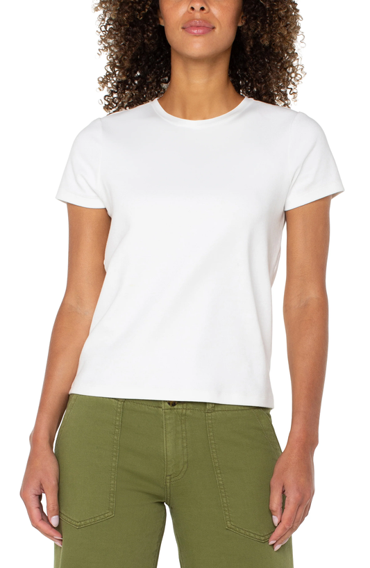 Short Sleeve Crew Neck Top