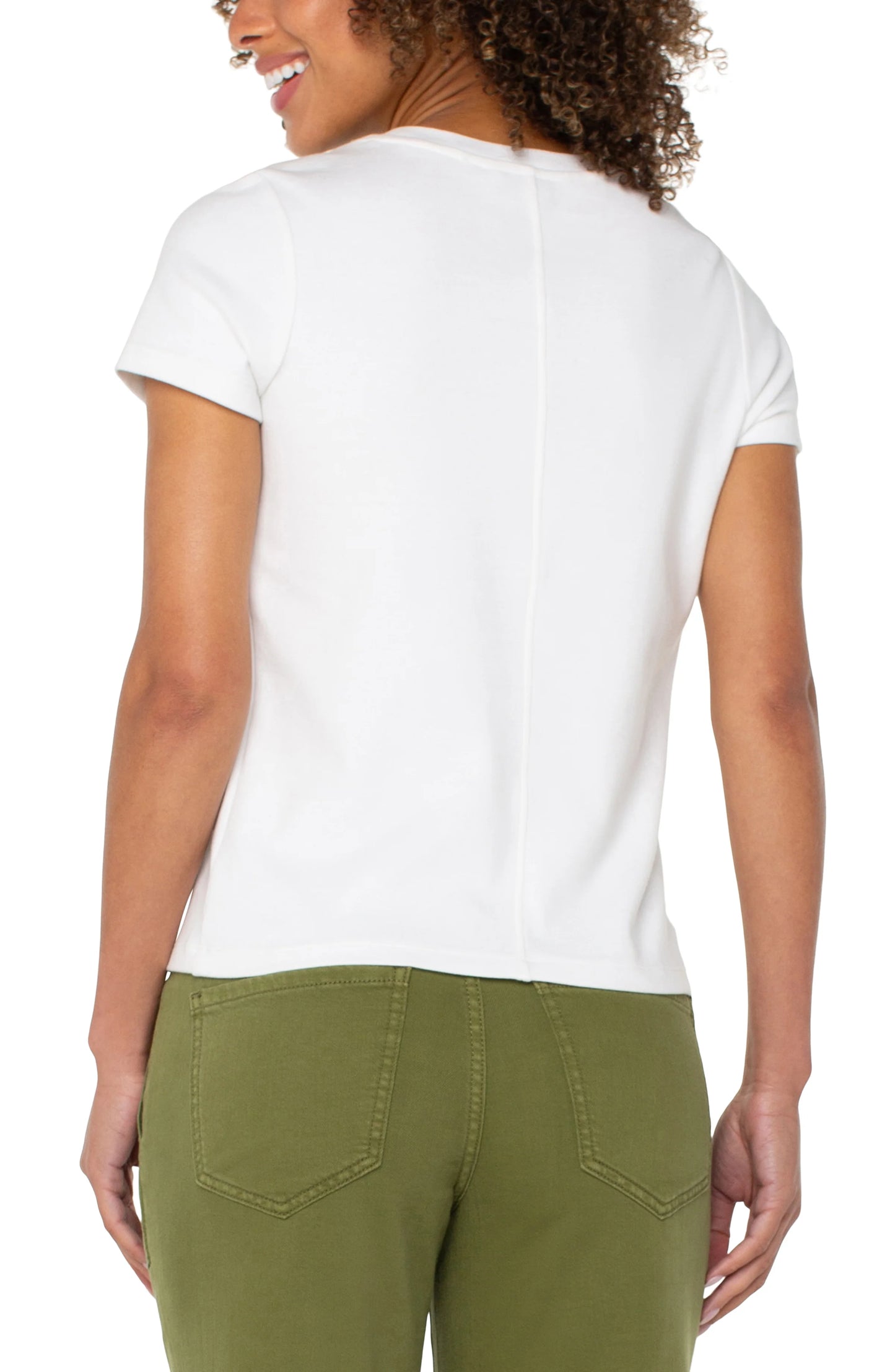 Short Sleeve Crew Neck Top