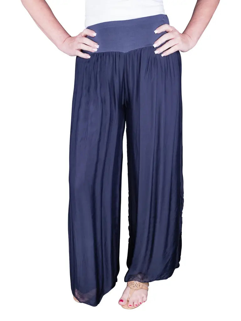 Eva Silk Side Slit Pant