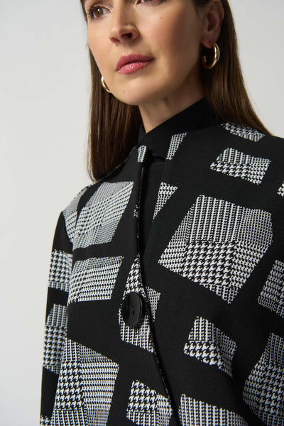 Abstract Knit Swing Jacket