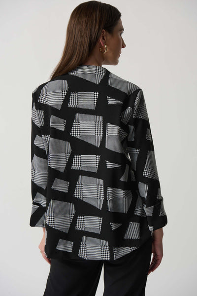 Abstract Knit Swing Jacket