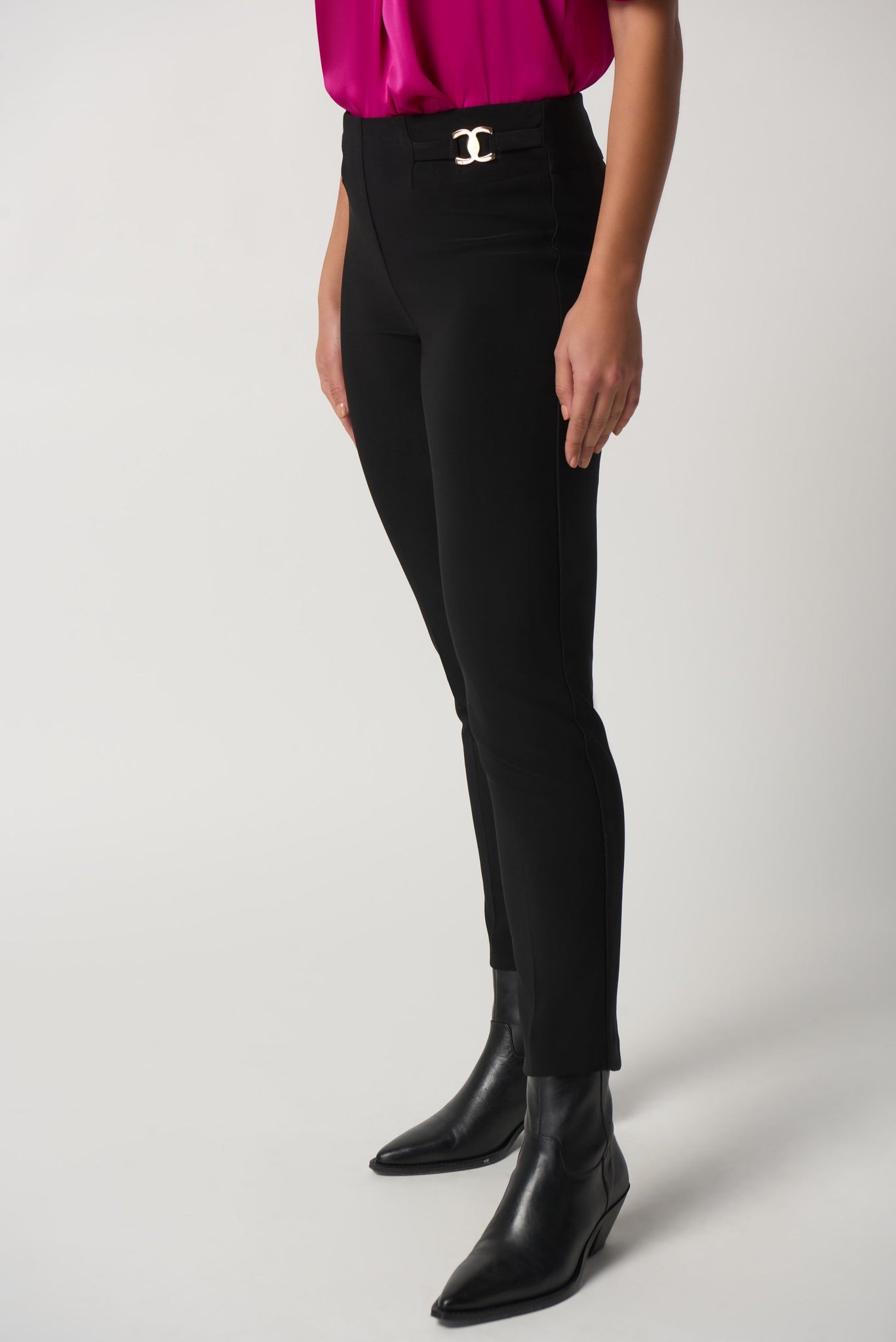 Bonded Silk Straight Leg Pants