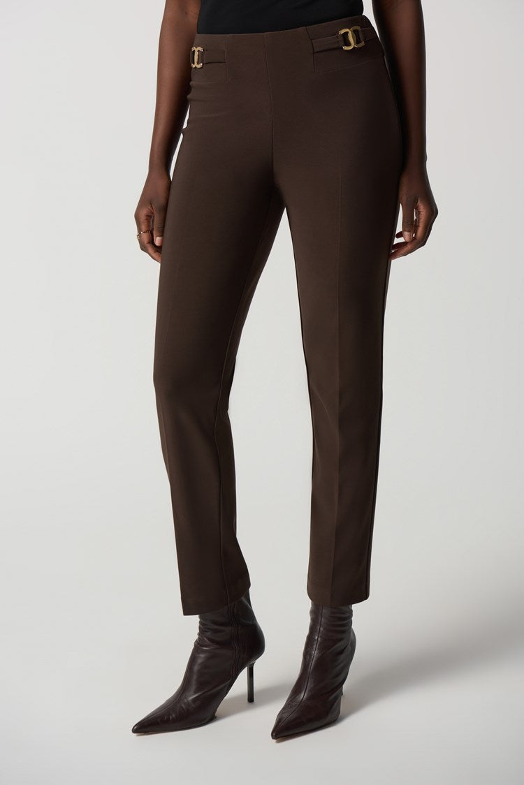 Bonded Silk Straight Leg Pants