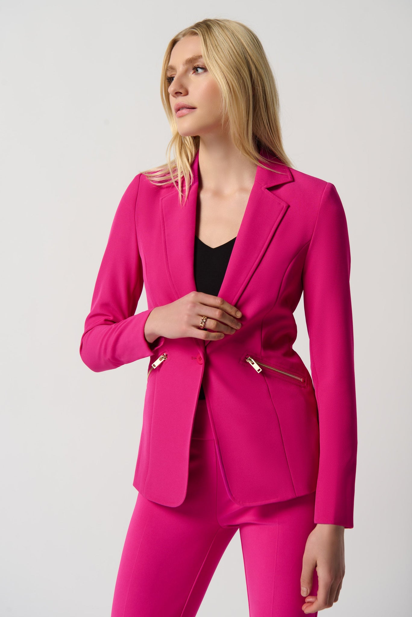 Blazer with Zippered Pockets