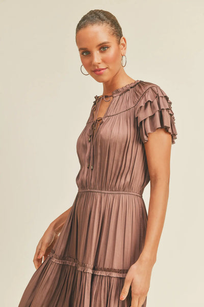 Kianna Short Sleeve Ruffle Dress