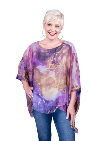 Sofia Geode Silk Kaftan