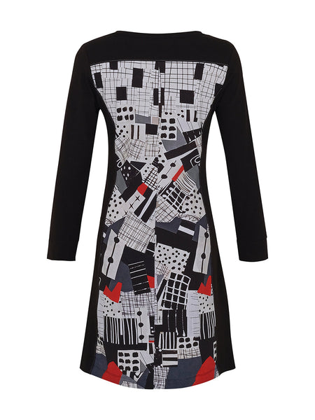 Long Sleeve Print Dress