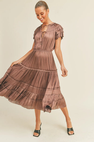 Kianna Short Sleeve Ruffle Dress