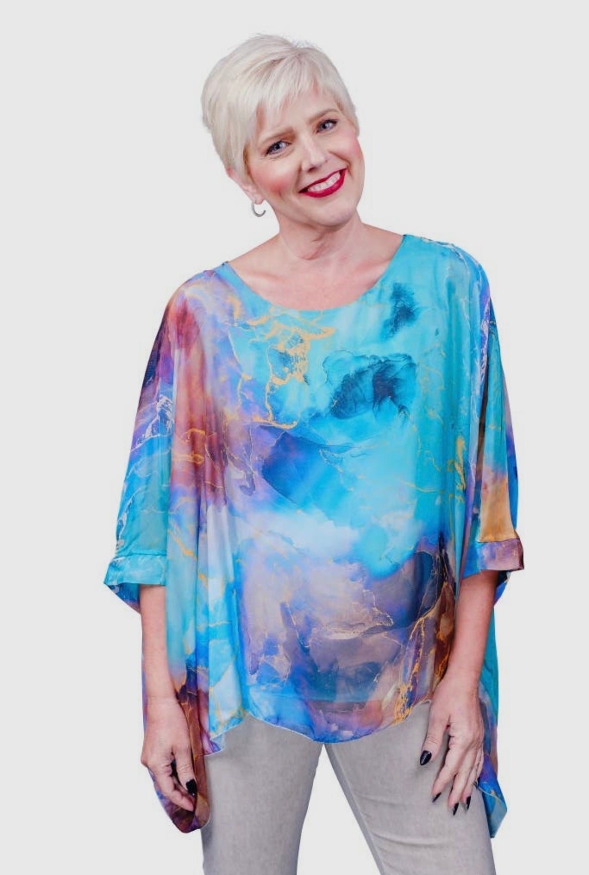 Sofia Geode Silk Kaftan