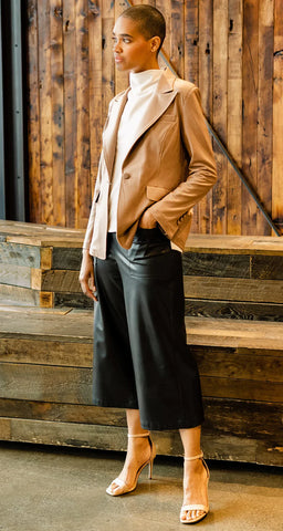Liquid Leather Blazer