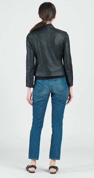 Liquid Leather Double Zip Jacket