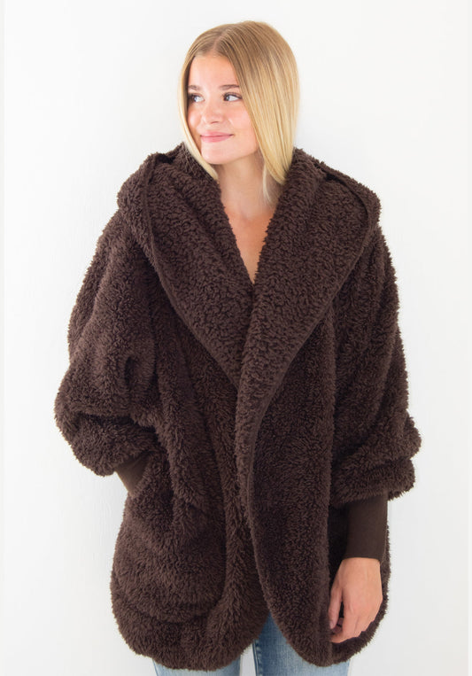 Hooded Plush Wrap