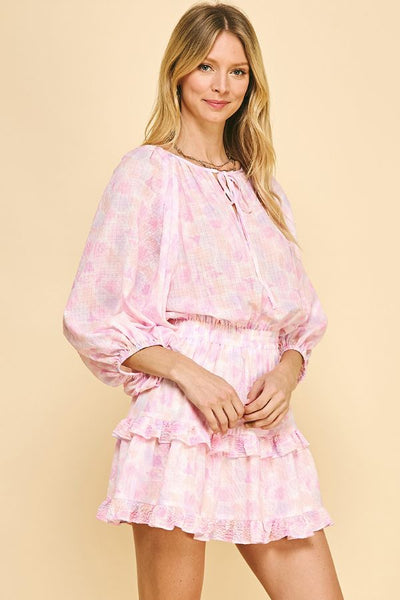 3/4 Sleeve Mini Dress